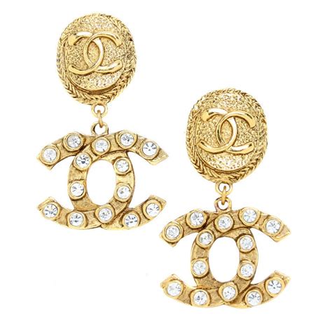 chanel earringa|Chanel symbol earrings.